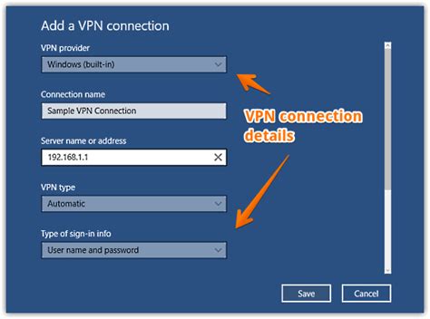 how to use vpn connection in windows 10